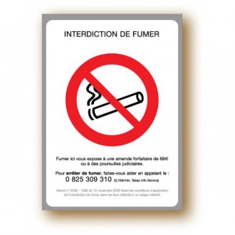 Etiquette pancarte adhésive interdiction de fumer - Devis sur Techni-Contact.com - 1