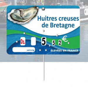 Etiquette poissonnerie huîtres - Devis sur Techni-Contact.com - 1