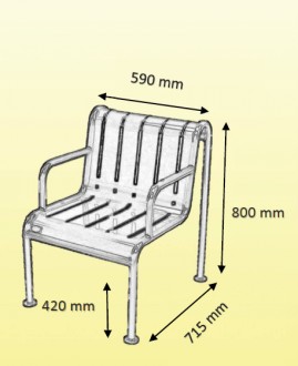 Fauteuil extérieur en acier - Devis sur Techni-Contact.com - 2