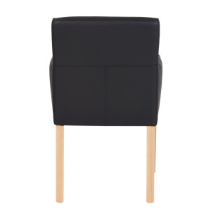 Fauteuil simili cuir noir