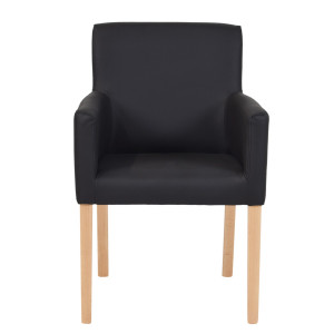 Fauteuil simili cuir noir