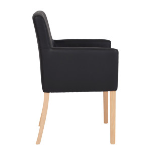 Fauteuil simili cuir noir