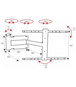 Fixation murale inclinable 32" à 65"