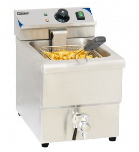 Friteuse électrique avec vanne de vidange capacité 8 litres - Devis sur Techni-Contact.com - 1