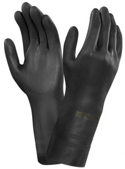 Gants de protection chimique néoprène noir - Devis sur Techni-Contact.com - 1