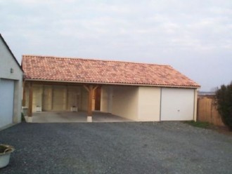 Garage avec préau en béton - Devis sur Techni-Contact.com - 1