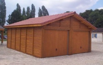 Garage double en béton aspect Bois - Devis sur Techni-Contact.com - 1