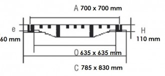 Grille caniveau à revêtement bitumineux F900 - Devis sur Techni-Contact.com - 2