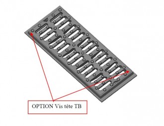 Grille caniveau en fonte avec cadre C 250 - Devis sur Techni-Contact.com - 2