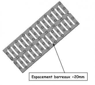 Grille caniveau en fonte PMR C 250 - Devis sur Techni-Contact.com - 1