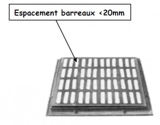 Grille caniveau PMR plate à cadre D 400 - Devis sur Techni-Contact.com - 1