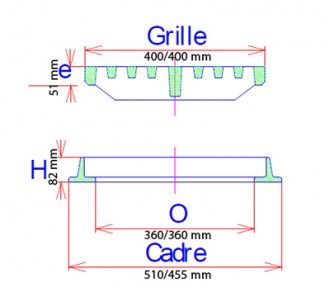 Grille caniveau PMR plate à cadre D 400 - Devis sur Techni-Contact.com - 2
