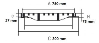 Grille de caniveau en fonte avec cadre plat D400 PMR - Devis sur Techni-Contact.com - 2