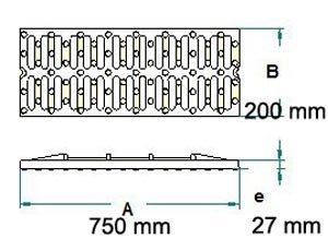 Grille de caniveau en fonte C250 - Devis sur Techni-Contact.com - 2