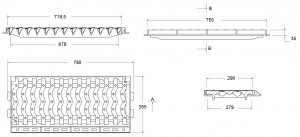 Grille en fonte ductile  C-250 - Devis sur Techni-Contact.com - 2