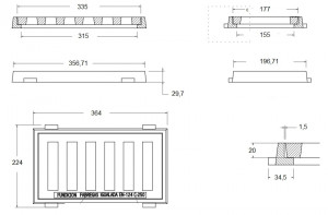 Grille en fonte ductile classe C-250 - Devis sur Techni-Contact.com - 2