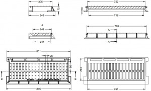 Grille et cadre inclinable C-250 - Devis sur Techni-Contact.com - 2