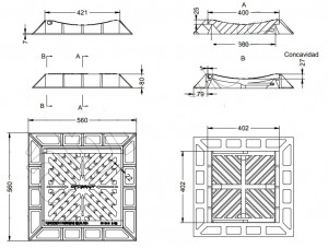 Grille inclinable concave en fonte ductile - Devis sur Techni-Contact.com - 2