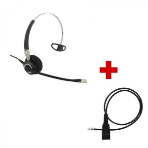 Jabra BIZ 2400 II Mono +Cordon de connexion QD RJ10 - Casque Téléphone Filaire