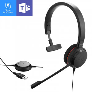 Jabra - Evolve 20 USB UC MS Mono - Casque Téléphonique