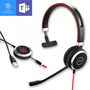 Jabra - Evolve 40 MS Mono jack et USB-A -Casque pour téléphone mobile