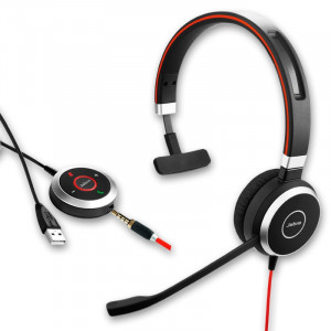 Jabra Evolve 40 UC Mono jack et USB-A -Casque PC - IP / Softphone - Devis sur Techni-Contact.com - 1