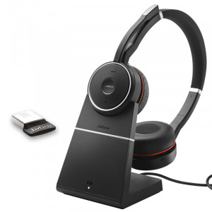 Jabra Evolve 75 UC Duo + Support -Casque PC - IP / Softphone