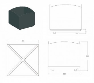 Jardinière carrée en fonte moulée - Devis sur Techni-Contact.com - 2