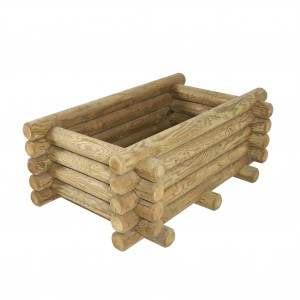 Jardinière rectangulaire en rondin de bois - Devis sur Techni-Contact.com - 1