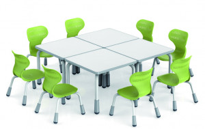 Table modulable carrée - JUK 871 - Devis sur Techni-Contact.com - 2