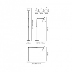 Lampadaire LED Tolomeo Mega 31W ARTEMIDE