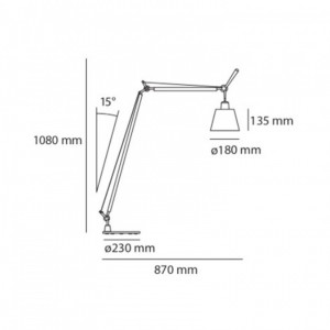 Lampadaire Tolomeo Basculante Lectura ARTEMIDE - Devis sur Techni-Contact.com - 2