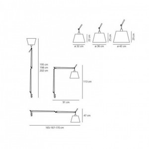 Lampe de Table Tolomeo Mega avec Pince et interrupteur ARTEMIDE - Devis sur Techni-Contact.com - 2