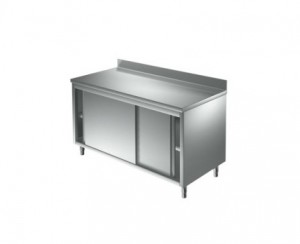 Meuble inox portes coulissantes 