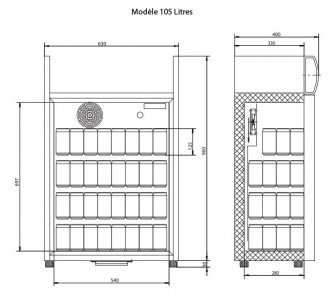 Mini frigo à porte vitrée - Devis sur Techni-Contact.com - 6