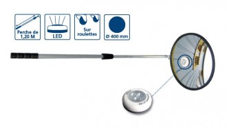 Miroir d'inspection rond LED et roulettes - Devis sur Techni-Contact.com - 2