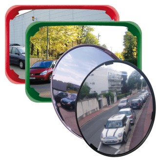 Miroir de surveillance multi-usages cadre rouge - Devis sur Techni-Contact.com - 3