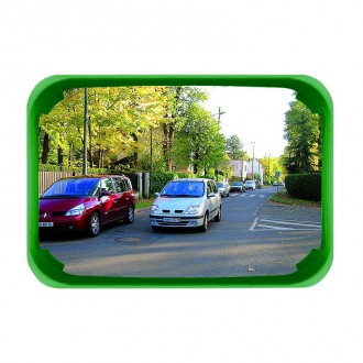 Miroir de surveillance polyvalent cadre vert - Devis sur Techni-Contact.com - 1