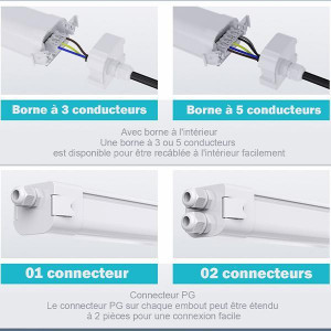 Réglettes LED étanches connectables - Devis sur Techni-Contact.com - 9