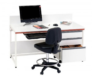 Paillasse de bureau avec dosseret - Devis sur Techni-Contact.com - 1