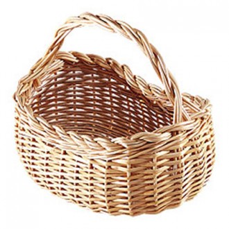 Panier gondole osier blanc - Devis sur Techni-Contact.com - 1