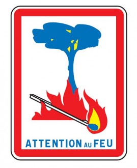 Panneau d'indication attention au feu C3 - Devis sur Techni-Contact.com - 1