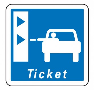 Panneau d'indication d'une borne de retrait de tickets de péage C62 - Devis sur Techni-Contact.com - 1