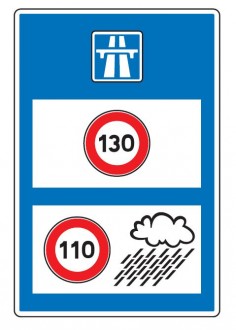 Panneau d'indication de limitations générales de vitesse en entrée de territoire C25b - Devis sur Techni-Contact.com - 1