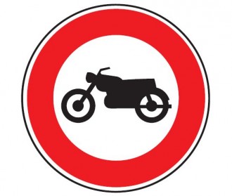 Panneau d'interdiction au motocyclette B9h - Devis sur Techni-Contact.com - 1