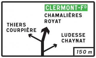 Panneau de présignalisation diagrammatique des carrefours giratoires D42 - Devis sur Techni-Contact.com - 1