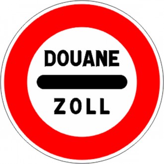 Panneau de signalisation d'un poste de douane B4 - Devis sur Techni-Contact.com - 1