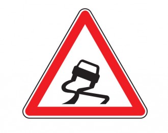 Panneau de signalisation de chaussée glissante A4 - Devis sur Techni-Contact.com - 1