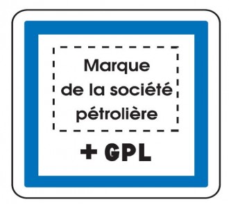 Panneau indication marque pétrolière GPL CE15f - Devis sur Techni-Contact.com - 1