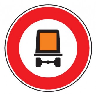 Panneau interdiction véhicule transportant marchandise dangeureuse B18c - Devis sur Techni-Contact.com - 1